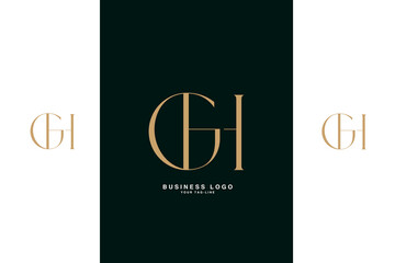 GH, HG, G, H, Abstract Letters Logo Monogram