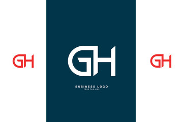 GH, HG, G, H, Abstract Letters Logo Monogram