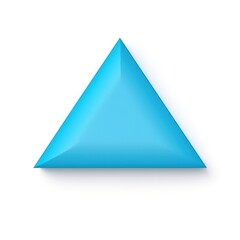 Azure triangle isolated on white background