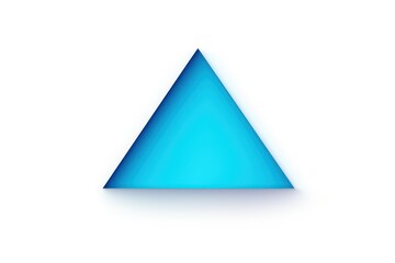 Azure triangle isolated on white background