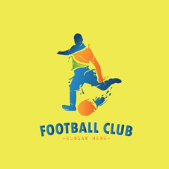 soccer club vector design, soccer illustration, soccer player vector