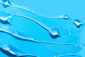 Liquid gel cosmetic smudge texture blue