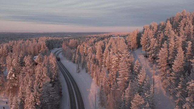 Fly near Finland levi ski resort