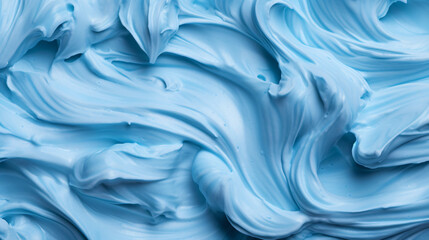 close up of creamy blue ice cream