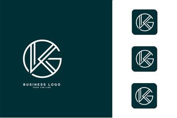 GK, KG, G, K, Abstract Letters Logo Monogram