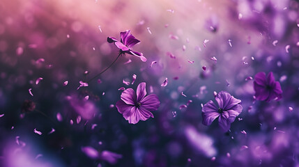 Purple flowers conncept