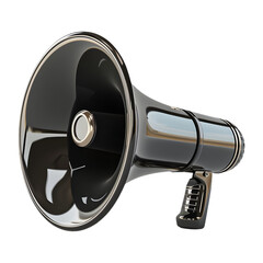 3D Rendering of a Colorful Megaphone on Transparent Background - Ai Generated