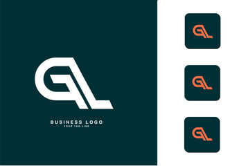 GL, LG, G, L, Abstract Letters Logo Monogram