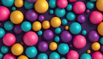 colorful spheres background, 3d render 