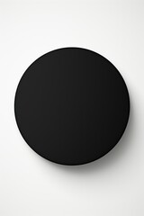 Black round circle isolated on white background