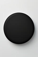 Black round circle isolated on white background