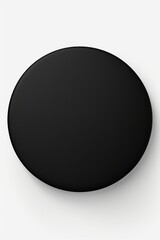 Black round circle isolated on white background