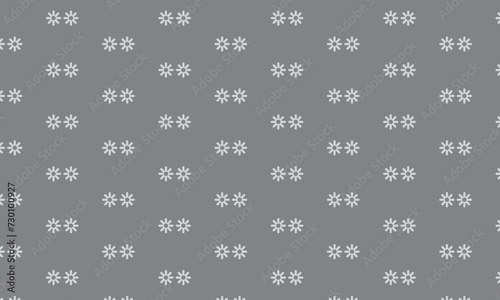 Poster abstract seamless repeatable grey double flower pattern.