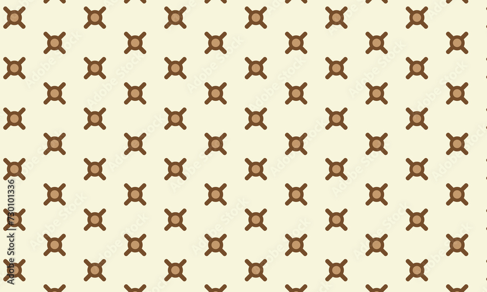 Aufkleber abstract seamless repeatable brown cross pattern art.