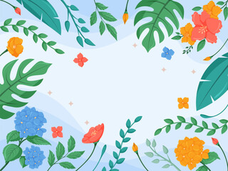 Nature Summer Colorful Floral Background