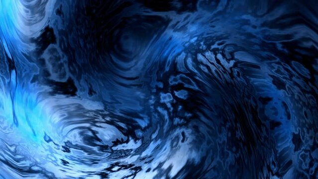 abstrakte mystische Animation blauer fl&uuml;ssiger Formen