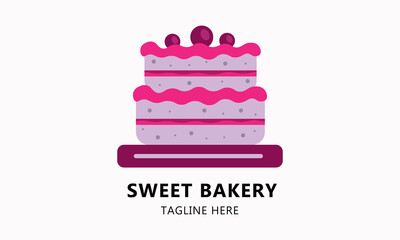 Cake logo illustration 
