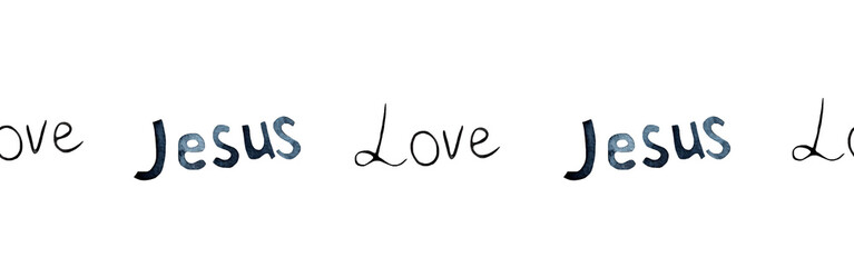 Watercolor hand drawn illustration thanksgiving to the Lord,jesus love border.Christian. Decorative border for the background of Christian publications, the design of banners, cards, sites