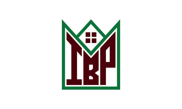 IBP initial letter real estate builders logo design vector. construction ,housing, home marker, property, building, apartment, flat, compartment, business, corporate, house rent, rental, commercial