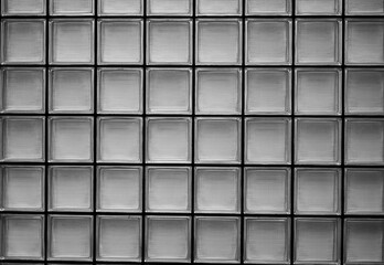 Abstract Closeup of a Glass Cube Skylight in Monochrome.