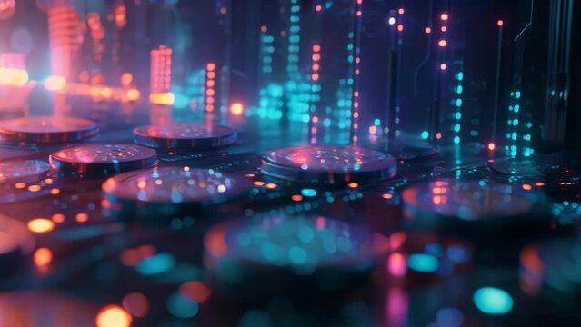 Intelligent Financial Solutions on a Radiant Background. Generative ai