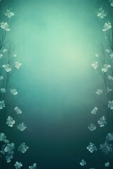 Fototapeta na wymiar darkseagreen soft pastel gradient modern background with a thin barely noticeable floral