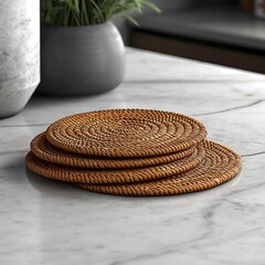 Rounded Rattan Place Mat