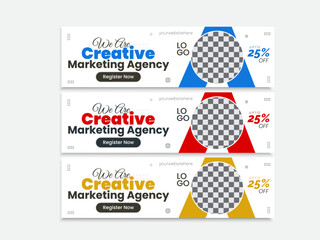 Abstract Web Banner Design Vector Template 