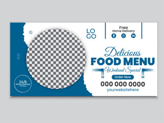 Professional Social Media Marketing Food Banner Design Template 