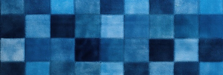 Blue square checkered carpet texture