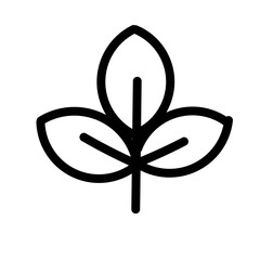 vector leaf line icon