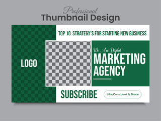 Corporate We Are Digital Marketing Agency Video Cover Design Template- Thumbnail Design 