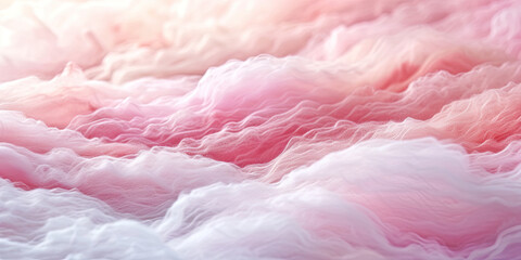 pink and white clouds in the air, Texture of cotton candy, silky fluffy texture