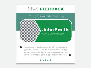 Modern Speech Bubble Quote Design Template- Client Testimonial Design 