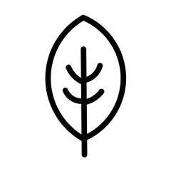 vector leaf line icon