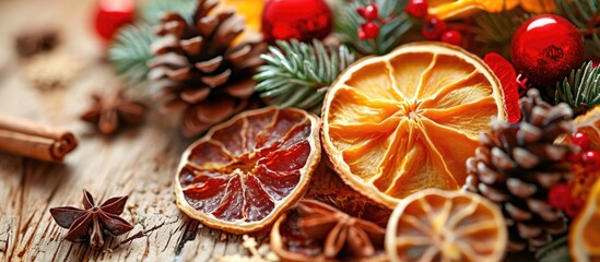 Use dried fruits as natural house decoration for the holidays.