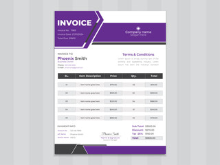 Professional Creative INVOICE Design Template