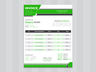 Modern Invoice Design Template- Business Invoice Design 