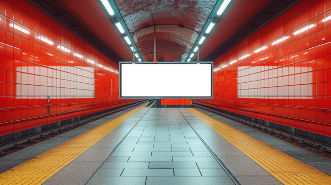 subway Billboard outdoor frame mockup 4