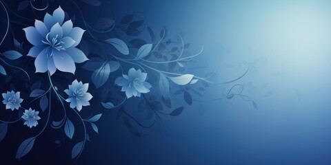 Fototapeta na wymiar darkslateblue soft pastel gradient modern background with a thin barely noticeable floral