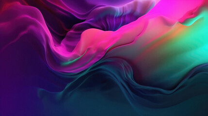 Fototapeta premium Abstract colorful background with smooth wavy lines in blue, pink, purple and green colors.