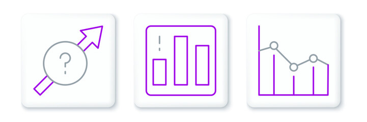 Set line Pie chart infographic, Arrow and icon. Vector