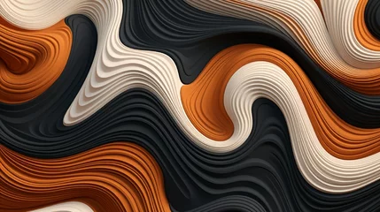 Zelfklevend Fotobehang Create an abstract pattern using overlapping, spiraling curves that evoke a sense of motion. © Aina Tahir