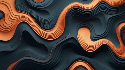 Create an abstract pattern using curves inspired by the contours of rolling hills and valleys.