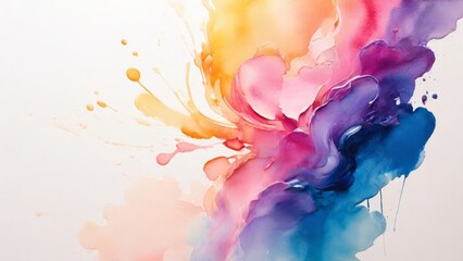 Watercolor Breeze: Light Abstract Poster