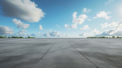 new asphalt road and sky
