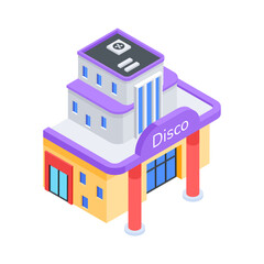 Commercial Building Isometric Icon