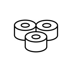Sushi outline icons, minimalist vector illustration ,simple transparent graphic element .Isolated on white background