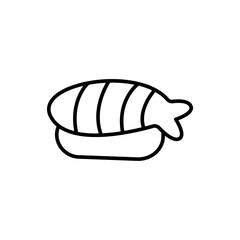 Sushi outline icons, minimalist vector illustration ,simple transparent graphic element .Isolated on white background