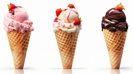 Chocolate strawberry and caramel ice cream
